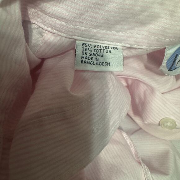 Vintage 90s Las Olas Butterfly Embroidered Pink Striped Shirt Womens L button up - Picture 7 of 8